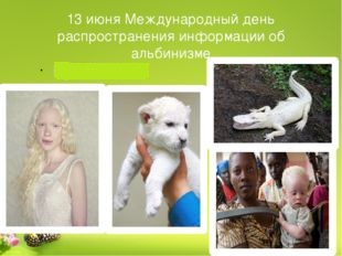 Международный день распространения информации  об альбинизме